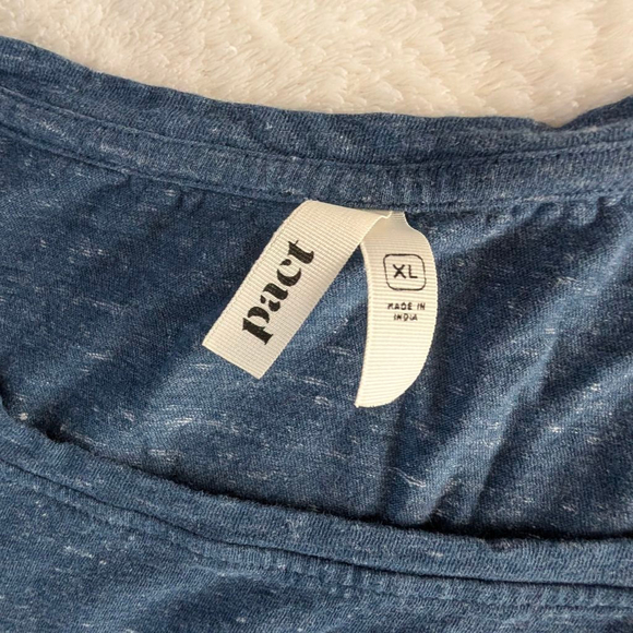 Pact Women's Blue Short Sleeve Tee - Size XL - Picture 5 of 9